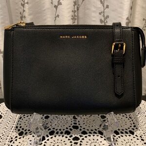 Marc Jacobs Black Crossbody with Gold Accents - get for travel!
